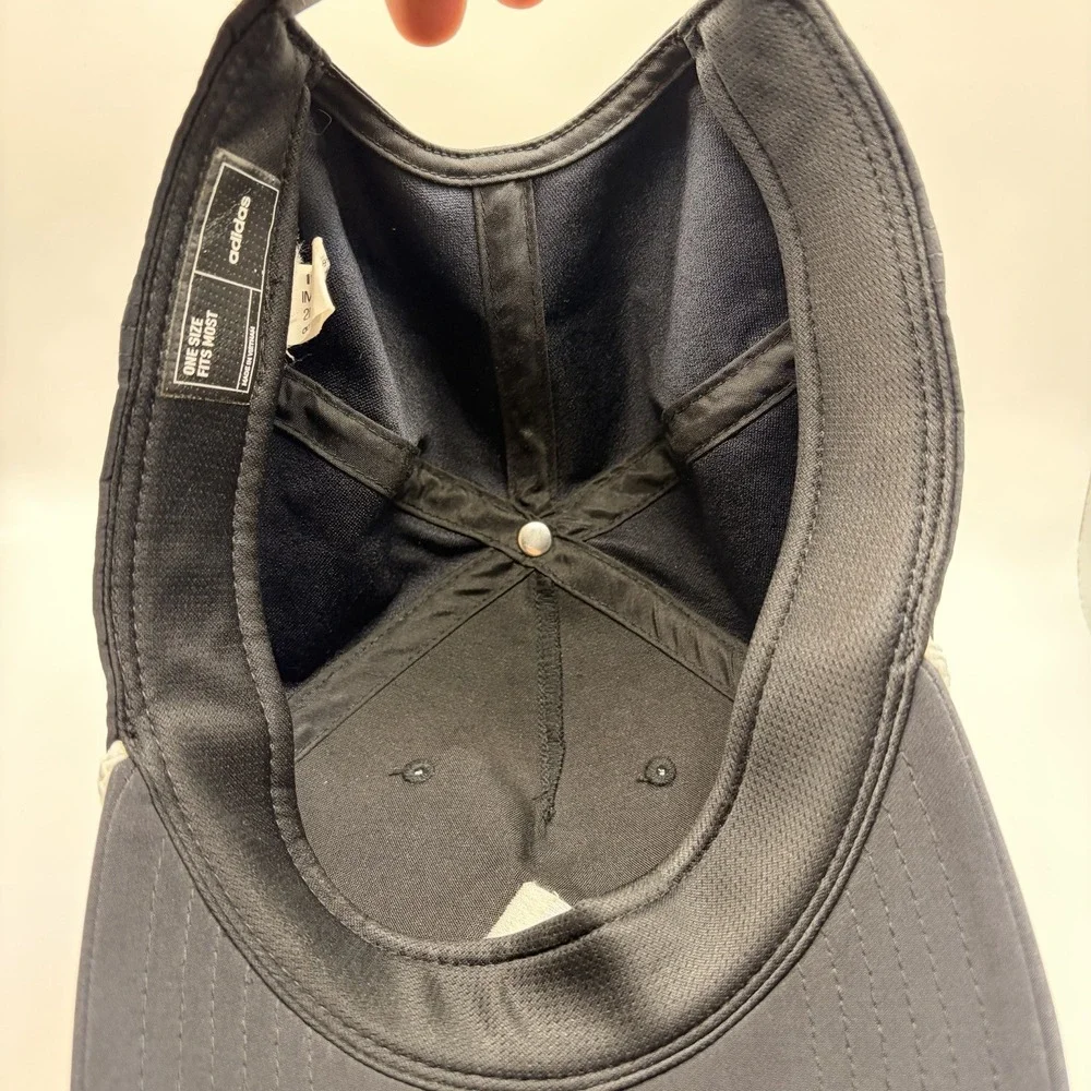 Adidas Mens Tour Five Panel Hat Black Adjustable OSFM Snapback Golf Rope Cap